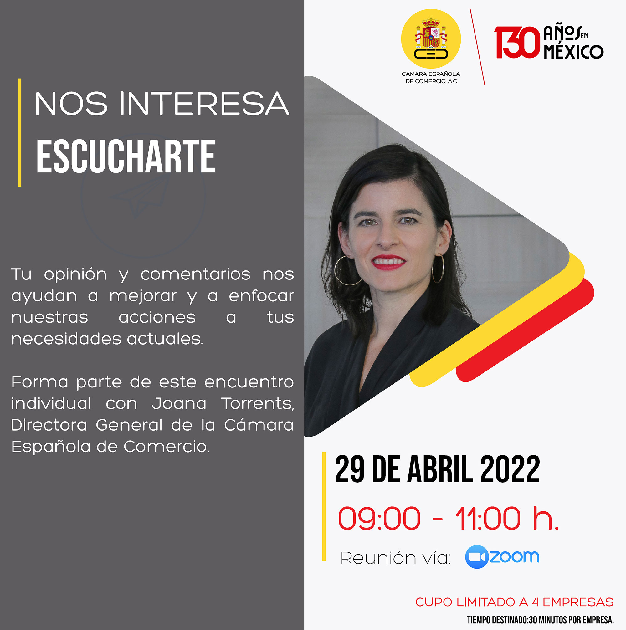 Reuniones B2B con: Joana Torrents, Directora general CAMESCOM